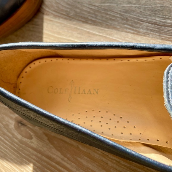 Cole Haan Women’s Steel Blue Leather Loafers, Size 8 - Picture 4 of 4